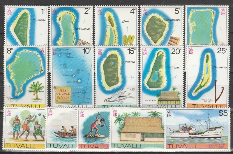 Tuvalu #23-37   MNH  CV $30.00  (A7064)