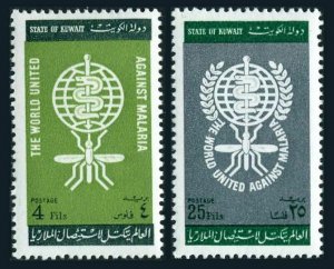 Kuwait 183-184, MNH. Michel 173-174. WHO drive to eradicate Malaria, 1962.