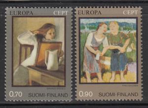 Finland 1975 MH Scott #572-#573 Set of 2 Paintings - EUROPA