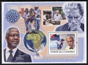 COMORO IS - 2008 - Nobel Peace Prize - Perf Min Sheet - MNH - Private Issue