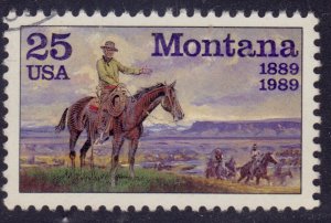 United States, 1989, Montana Statehood, 25c, sc#2401, used**