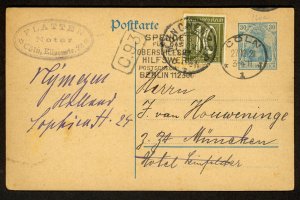 GERMANY 1921 COLN UPPER SILESIA Plebiscite Slogan Postmark on Uprated Post Card