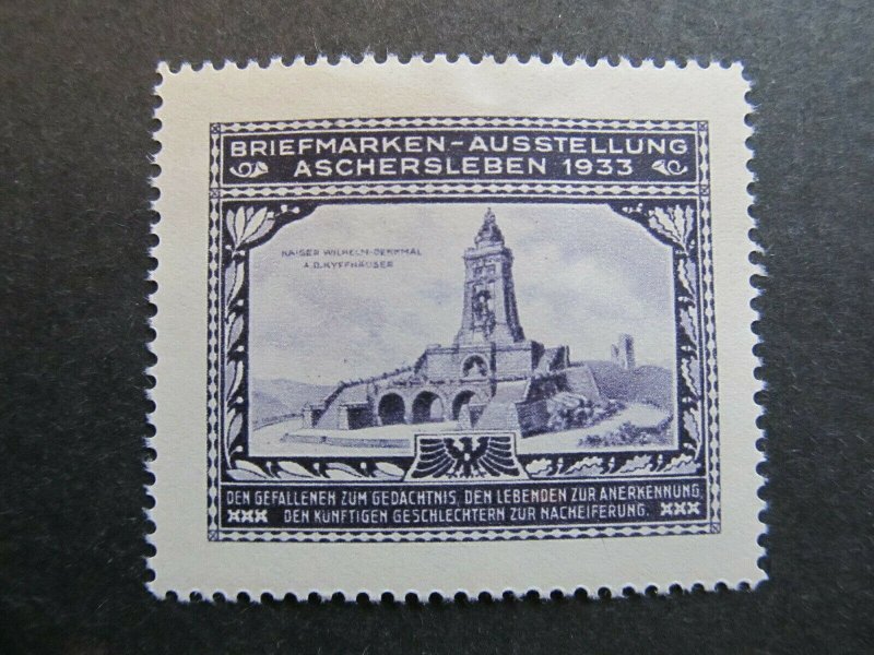 A4P2F23 Germany Poster Stamp 1933 International Philatelic Exhibition mh*