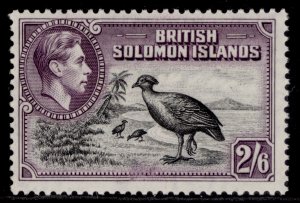BRITISH SOLOMON ISLANDS GVI SG70, 2s 6d black & violet, NH MINT. Cat £38.