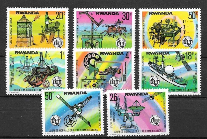 RWANDA MNH SET SC#809-816 ROMAN FIRE TOWER SCV$4.00