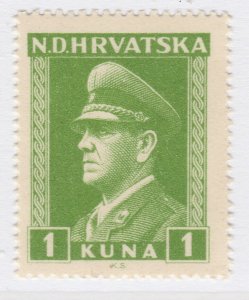 1943 Croatia A. Pavelic 1k MNH** Stamp A19P10F586-