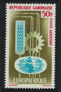 Gabon First Anniversary of Europafrique 1964 MNH SG#214