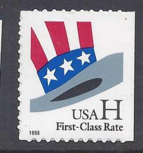 3268 Catalog # Uncle Sams Hat First Class Rate H Stamp (33) cent from Booklet