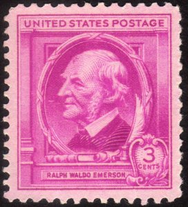 1940 US, 3c, MNH, Ralph Waldo Emerson, Sc 861