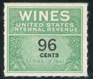 RE145  96c Internal Revenue: Wines Series of 1941 Unused