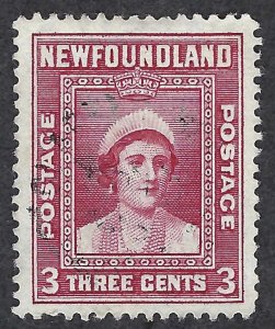 Newfoundland #255 3¢ Queen ElizabethI (1941). Perf. 12.5.