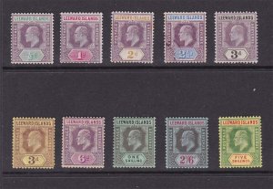 Leeward Islands 1905 KEVII Sc 24-29,36,38-40 MH