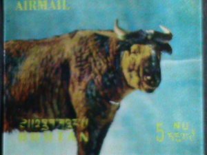 BUHTAN STAMP-COLORFUL 3D STAMP-COW- MINT STAMP- VERY FINE