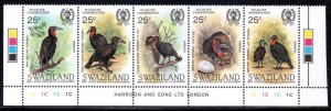 Swaziland - 1985 Hornbill Plate Block 1C MNH** SG 481a