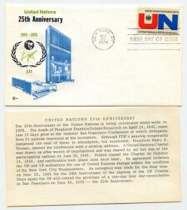 1419 United Nations 25th Anniversary, Cover Craft Cachets, CCC, FDC