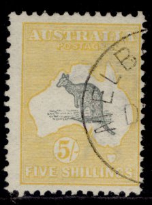 AUSTRALIA GV SG13, 5s grey & yellow, FINE USED. Cat £225. CTO