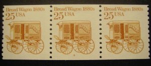 Scott 2136, 25 cent Bread Wagon, PNC3 #4, MNH Transportation Coil Beauty