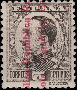 ESPAGNE / SPAIN - 1931 Ed.594 / Mi.572b 5c Tipo Vaquer carmine O/P - Mint*