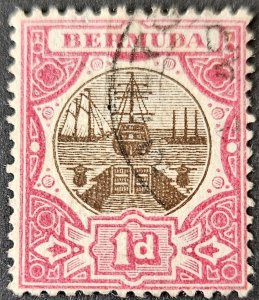 Bermuda 1906 SG37 Dry Dock used 1d.