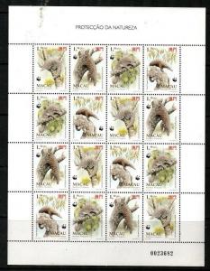 Macau Scott 767-70 Mint NH mini-sheets (Catalog Value $38.00)