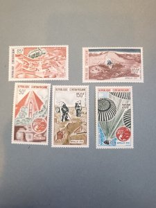 Stamps Central African Republic Scott #C119-23 nh