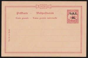 NEW GUINEA - GRI 1915 GRI 2d on DNG 10pf red Postcard, ACSC NG5B cat $200.