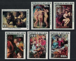 Upper Volta Rubens Paintings 6v 1977 MNH SC#446-451 SG#458-463