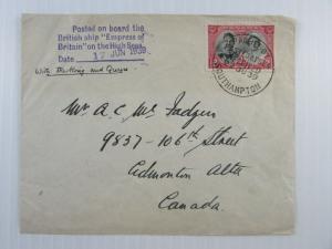 1939 Canada cover #248 Empress of Britain carrying the King & Queen CDS Fine