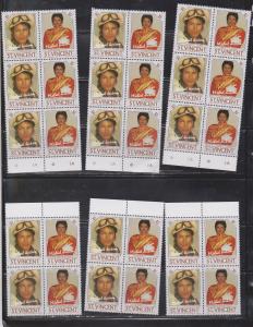 St Vincent Wholesale Lot Of MNH Michael Jackson Stamps Catalogue Value $105 +