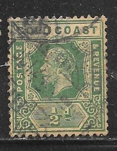 Gold Coast 69: 1d George V, Die I, used, F-VF