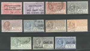 ITALY #C1-11 Used - 1917-27 Airmails