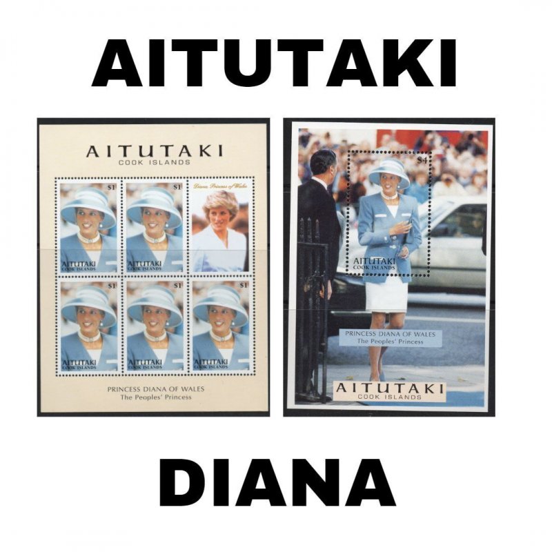 Thematic Stamps - Aitutaki - Diana - Choose from dropdown menu