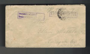 1940 Finland Army soldier Feldpost Cover to Eurajoki Kentiposta