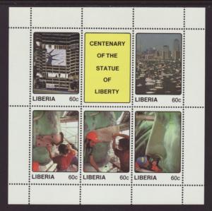 Liberia 1068 Statue of Liberty Souvenir Sheet MNH VF