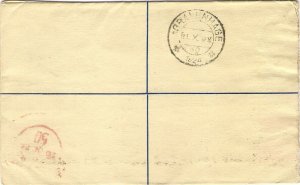 1924 South Africa 4d Registered Postal Stationery Envelope PORT ELIZABETH Hague