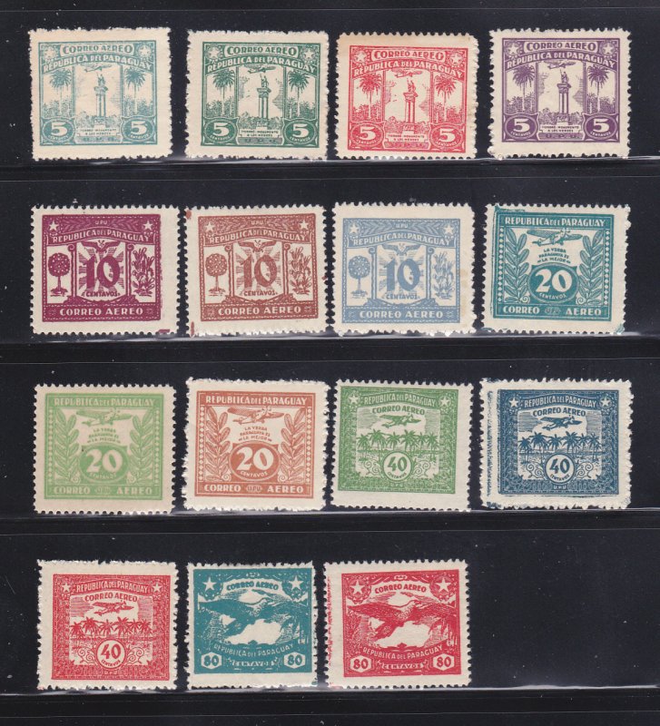 Paraguay C56-C60, C62-C63, C65-C71, C73 MH Various