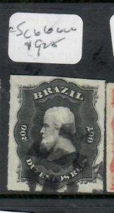 BRAZIL DOM PEDRO 200R ROULETTE   SC 66 CORK CANCEL   VFU     P0717H