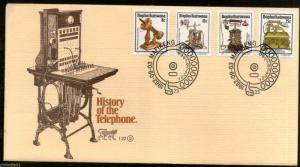 Bophuthatswana 1982 History of Telephones Science Telecom Sc 92-95 FDC # 16084