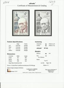 # 1202 MINT NEVER HINGED SAM RAYBURN     VF+