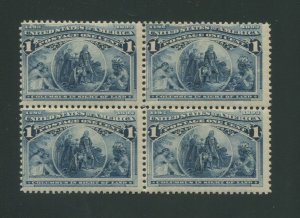 1893 United States Postage Stamp #230 Mint Never Hinged OG Block of 4