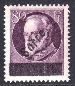 BAVARIA 108 UNLISTED SAAR OVERPRINT OG H U/M VF SIGNED BEAUTIFUL GUM