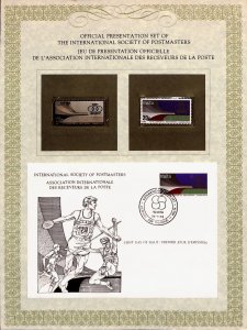 Malta silver stamp + FDC International Society of Postmasters