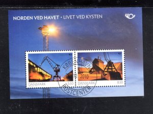 DENMARK #1465 2010 NORDIC COASTLINES MINT VF NH O.G S/S CTO
