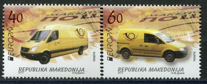 104 - MACEDONIA 2013 - Europa - Postal Vehicles - Cars - MNH Set