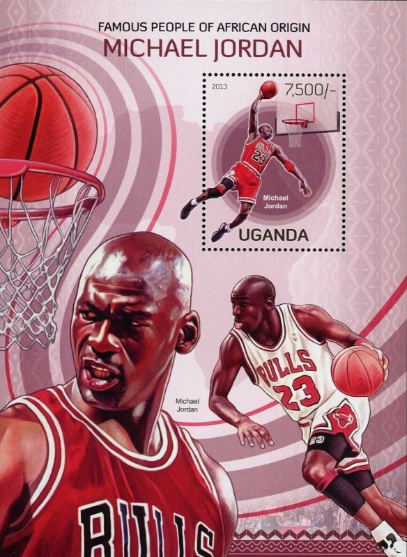 Basketball Players Stamp Michael Jordan African American S/S MNH #3089 / Bl.430