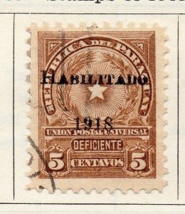 Paraguay 1918 Early Issue Fine Used 5c. Optd 147504
