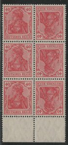 Germany Scott # 124a, mint nh, triple, tete beche, 3xMi# K3a