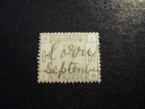 Stamps - Great Britain - Scott# 105 - Used Part Set of 1 Stamp - Hand Cancelled