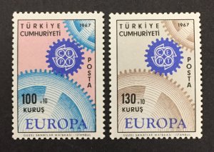 Turkey 1967 #b120-1, Europa, MNH.