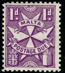 MALTA SGD12, 1d violet, NH MINT.